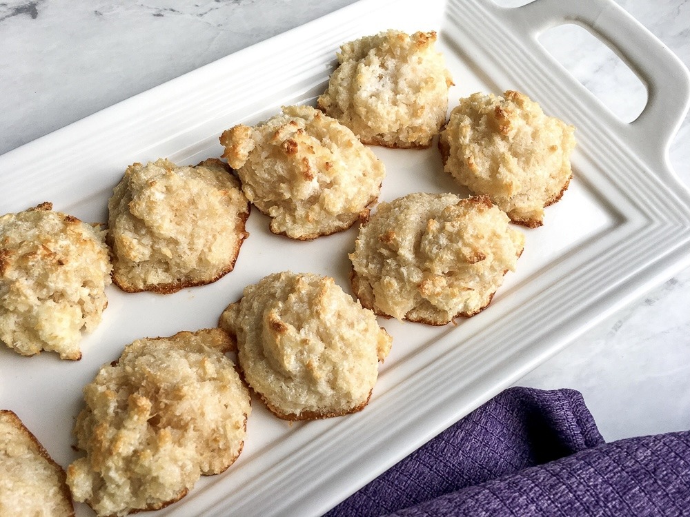 Coconut Macaroons On A Serving Tray