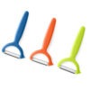 Blue, orange, and green vegetable peelers from Pampered Chef