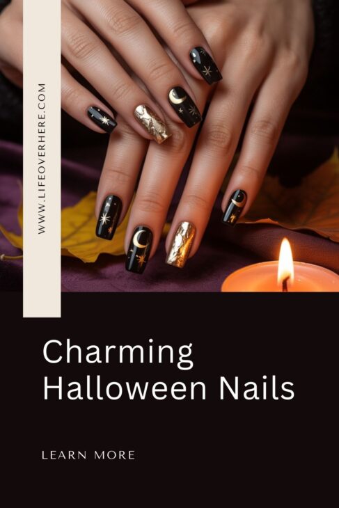 Charming Halloween Nails to Welcome October 14 Pinterest Pin Charming Halloween Nails to Welcome October